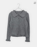 Chomin Frill Collar Knit Cardigan