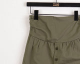 Folp button shirring cotton tank top tube top