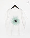 Somi Flower Printed Oversized Fit Boxy Short Sleeve T-shirt