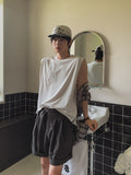 Elbow Belt Cotton Half Slacks