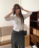 Nua Two-Pocket V-Neck Slim-Fit Long-Sleeve Shirt