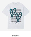 To Heart Lettering Printed Short Sleeve T-shirt