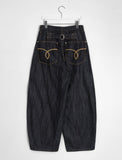 Kituri Summer Raw Denim Balloon Wide Pants