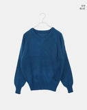 Shus Basic V-Neck Loose Fit Long Sleeve Knit