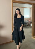 Newvier Heart Neck Puff One Piece