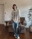 Portina Damage Wide Denim Pants