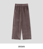 Wrinkle Velour Wide Training Pants