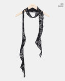 [Muffler Set] Diven Flower See-through Lace Blouse Set