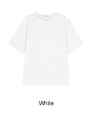 Felder Double Henley Neck Short Sleeve Tee