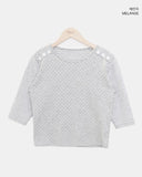 Repo Color Matching Button Three Quarter T-shirt