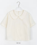 [BAONHAUS] Kepping round collar short sleeve blouse