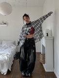 Folding Pocket Curved Damage Denim Pants