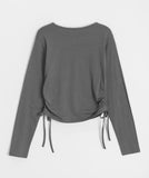 [BAONHAUS] Sane String Crop Long Sleeve Tee