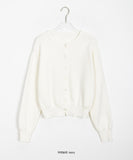 Lande color round knit cardigan