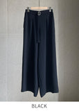 [Two-piece set] Rubia PintuckSleeveless Blouse Belt Wide Pants