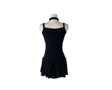 [Tie SET] Alan Muffler Button Shirring Sleeveless One Piece