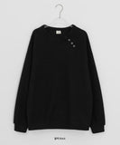 [BAONHAUS] Pimens Side Button Waffle Round Knit