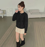 Round Neck Sibori Loose Fit Daily Knit