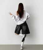 Loose Bermuda Thigh Cover Cooling Half Length Denim Shorts