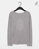 Edic Interseasonal See-Through Back Slit Snap Button T-shirt