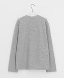 [unisex] Pental Waffle Henley Neck Over Long Sleeve Tee