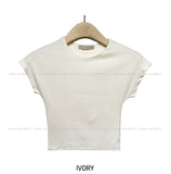 Lily Cap Sleeves Cropped T-Shirt