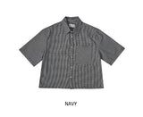 Fury Seersucker Crop Short Sleeve Shirt