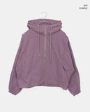 Huem Cut String Pocket Loose Fit Hooded Jumper