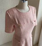 Louin Tweed Belted Mini One Piece