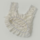 Feminine Sexy Ribbon Shirring Smoked Banding Sleeveless Blouse