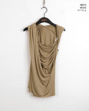 Cotyl Unfoot Wrap Shirring Draping Sleeveless