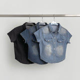 Summer Cool Short Sleeve Denim Slim Jacket