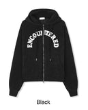 Ruth Velour Patch Hooded Zip-Up