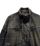 Motion Belted Balloon Denim Jacket