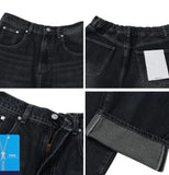 PL Curved Washed Denim Pants