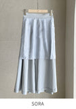 Kelly Flare Banding Long Skirt (Belt Set)