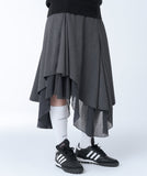 Unbalanced layered skirt