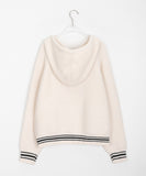Chomin Half Open Waffle Wool Hood Knit