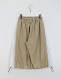 [unisex] Kenne Banding String Color Matching Folding Bermuda Nylon Pants