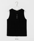 Kyoko Basic Linen Button Sleeveless