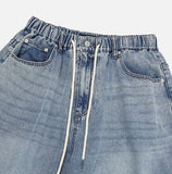 Fit String Banded Balloon Denim Pants
