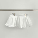 Layered See-Through Frill Banding Skirt