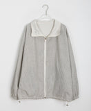 [BAONHAUS] Tobon Reversible Check Nylon Zip-Up Jumper