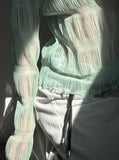 Torsion Smoke Shirring Sheer See-Through T-shirt
