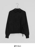 Kanpapo High Neck Wrap Knit Cardigan