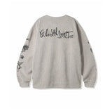 Lettering Graphic Waffle Long Sleeve