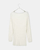Plmin off-shoulder angora knit one piece