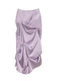 Glopin Drape Satin Skirt