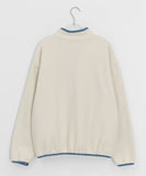Menhill Half Zip-Up Color Matching Brushed Fleece Sweatshirt