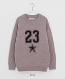 [BAONHAUS] Teplin Numbering Star Wool Over Round Knit